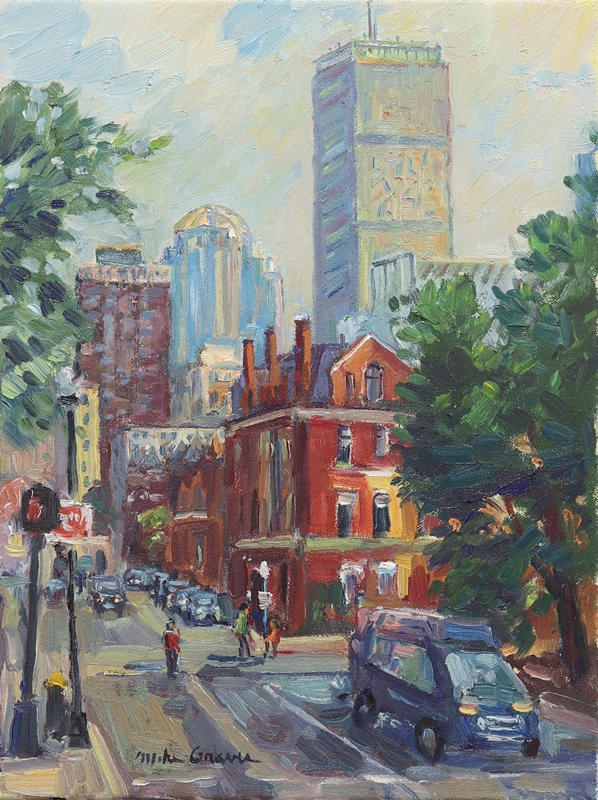 South End Boston oil on canvas by Mike Graves