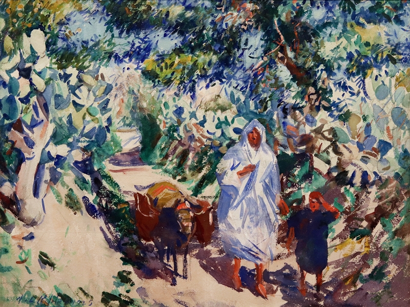 Figures in Garden Path, Cote-D’Azur by Aiden Lassell Ripley