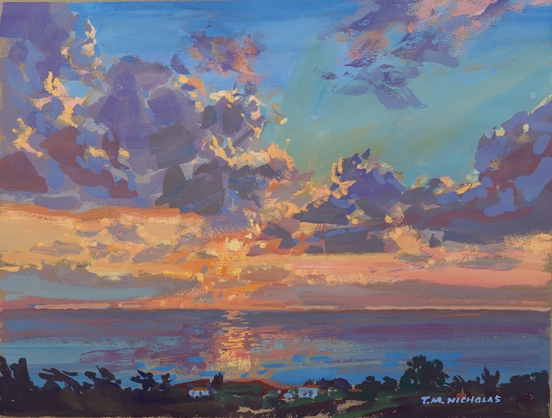 Sunrise over the Mediterranean, Rhodes by T.M. Nicholas