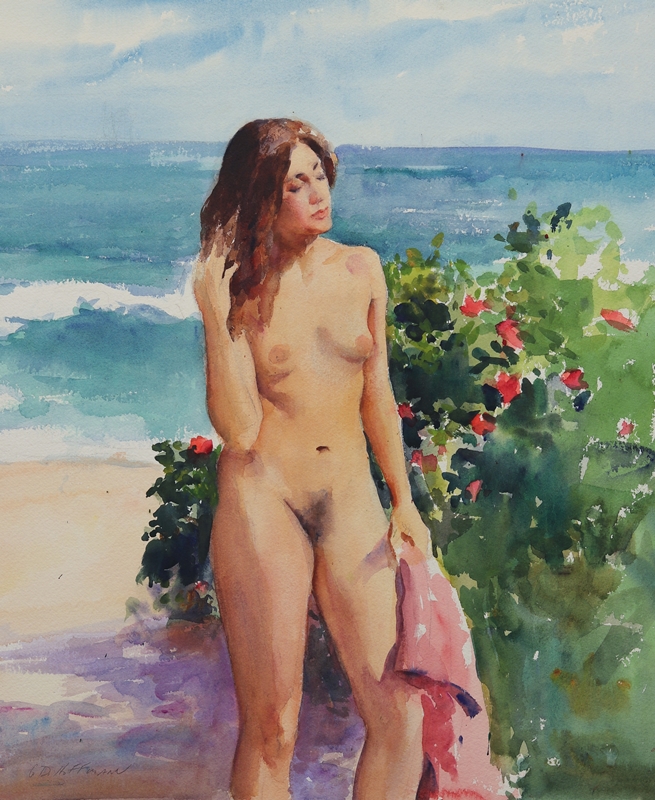 Nude on Beach by Gary Hoffmann