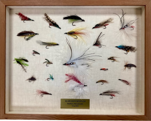 Fishing flies custom framing project with Page Waterman Gallery and Framing, Natick, MA.