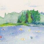 Maine Island with Buoys by Kerry Gorton Evans