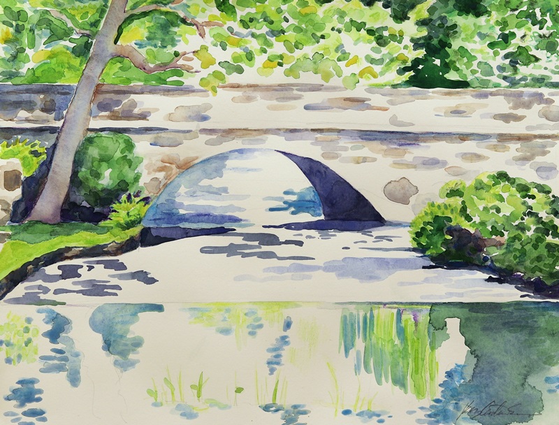 Pleasant St Bridge, South Natick by Kerry Gorton Evans