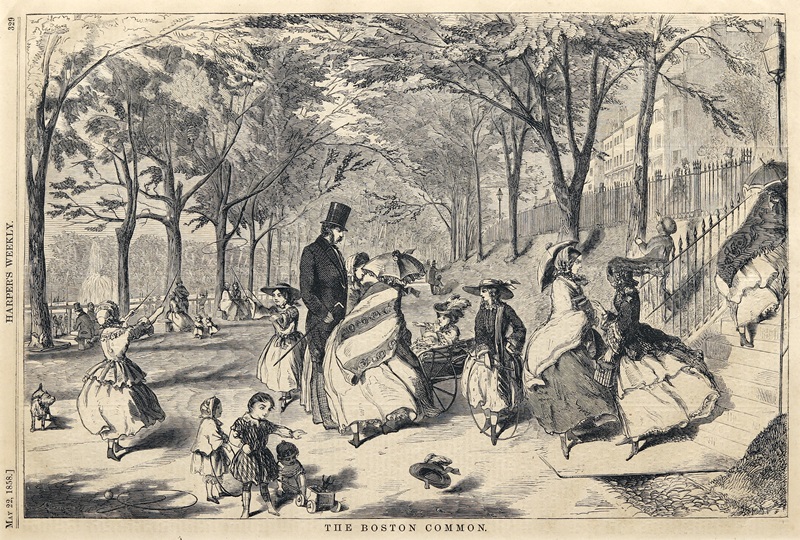 The Boston Common, Winslow Homer, Harper's Weekly 1858