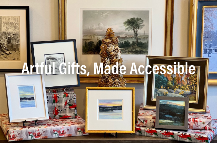 Beautiful art for holiday giving at Page Waterman Gallery and Framing in Natick, MA.