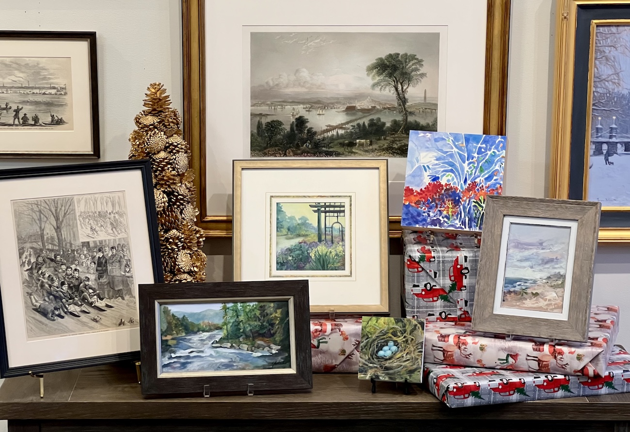 Beautiful art for holiday giving priced at $350 and under at Page Waterman Gallery and Framing in Natick, MA.
