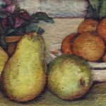 colorful modern fruit still life painting
