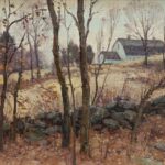 New England farm oil painting by Bernard Corey