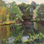 The Charles River in Spring oil painting