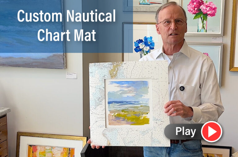 Creative Coastal Framing Ideas Using a Nautical Chart by Page Waterman Gallery & Framing in Natick, MA.