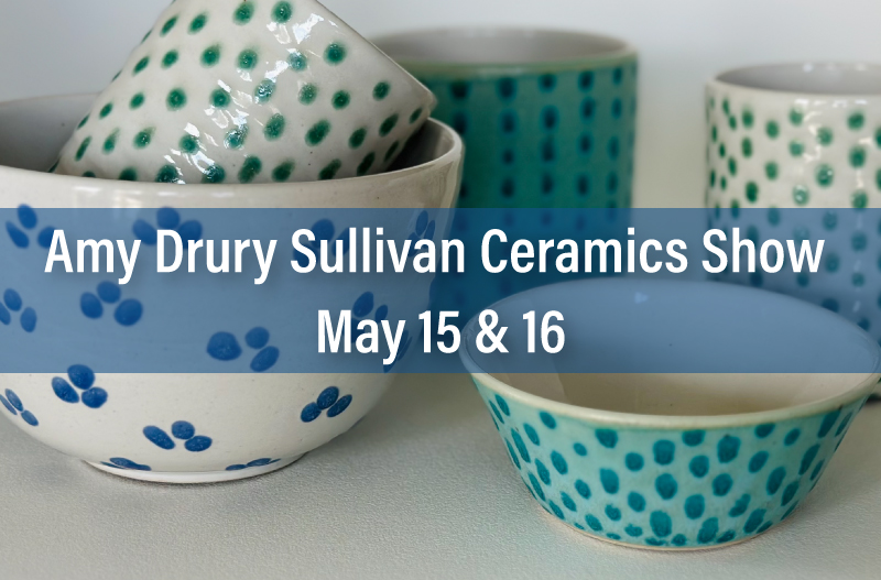 Amy Drury Sullivan Ceramics Show at Page Waterman Gallery & Framing in South Natick, MA.