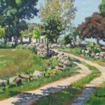oil painting of Millborn Farm by T.M. Nicholas
