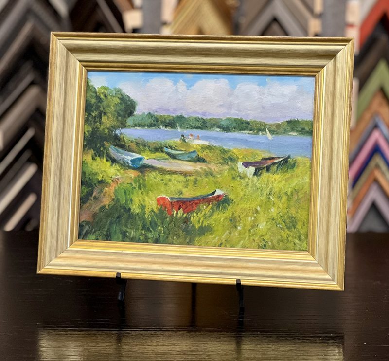 High and Dry by Roger Barron, oil on panel, 9" x 12", framed, $875
