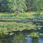 oil painting of water lilies in Natick
