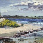 small plein air seascape oil sketch