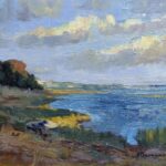 plein air oil painting of Cape Cod
