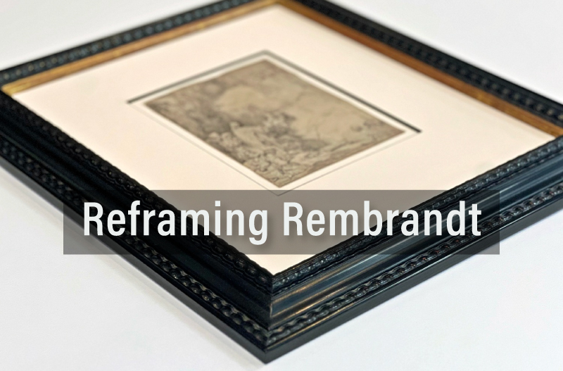 Custom framing project for art by Rembrandt, by Page Waterman Gallery