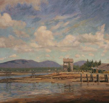 impressionist landscape painting of Mount Desert Island Maine